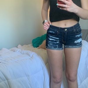 Dark wash American Eagle Hi-Rise Shortie